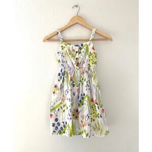 Cat & Jack Girls Size 6/6X 100% Cotton Floral Sundress  Garden Summer Dress